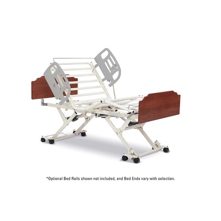 Invacare CS7 Full Electric Long Term Care Bed, Amherst Style Bed Ends with African Walnut Finish, Assist Bar, IHCS7AMAWBAAS-QSP
